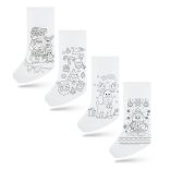 Színezhető mikulás csizma - 4 filccel - 4 féle - 41 x 21 cm