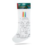 Színezhető mikulás csizma - 4 filccel - 4 féle - 41 x 21 cm