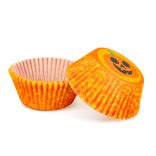Halloween-i dekoráció - muffin papír szett - 50 db - 4 féle - 7 x 5 x 3,2 cm