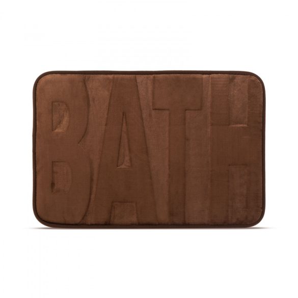 Fürdőszobai kilépőszőnyeg - "BATH" - barna - 60 x 40 cm 57156A
