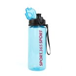 Sport kulacs - műanyag, átlátszó - 600 ml - 3 színben