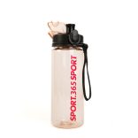Sport kulacs - műanyag, átlátszó - 600 ml - 3 színben