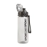 Sport kulacs - műanyag, átlátszó - 600 ml - 3 színben
