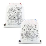 Színezhető tornazsák - 4 filccel - 33 x 27 cm - 2 féle