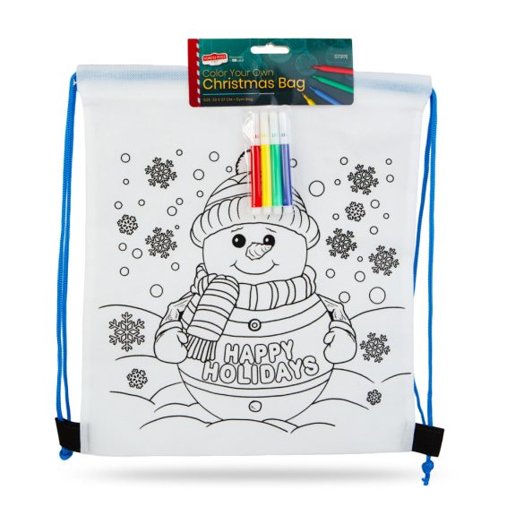 Színezhető tornazsák - 4 filccel - 33 x 27 cm - 2 féle