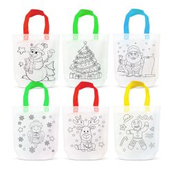   Színezhető táska - karácsonyi - 4 filccel - 24 x 22 cm - 6 féle