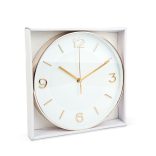 Falióra - 25 cm - műanyag, üveg - 1 x AA - fehér