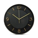 Falióra - 25 cm - műanyag, üveg - 1 x AA - fekete