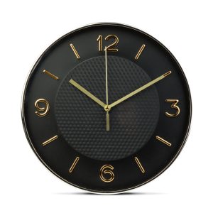 Falióra - 25 cm - műanyag, üveg - 1 x AA - fekete