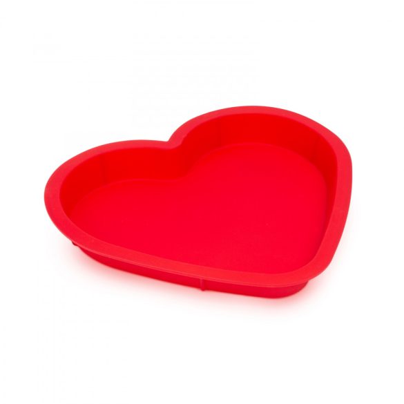 Szilikon szív alakú sütőforma - piros 57521B