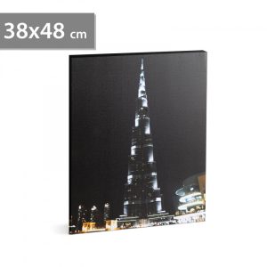 LED-es fali hangulatkép - "Burj Khalifa" -  2 x AA, 38 x 48 cm 58018J