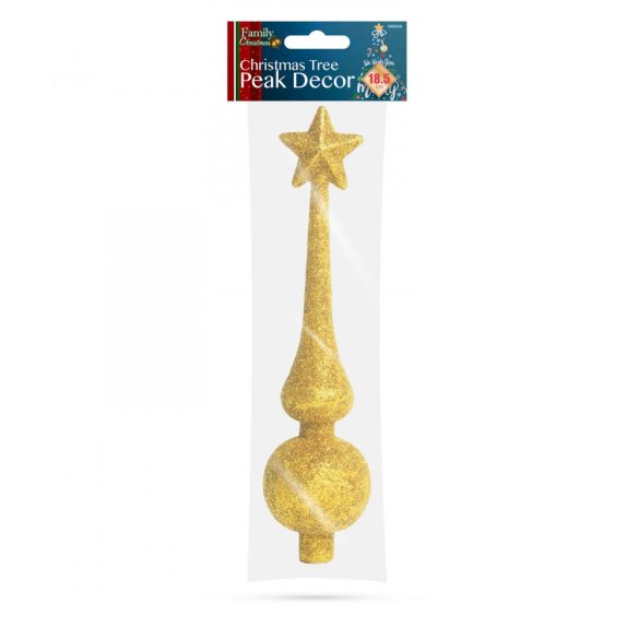 Karácsonyfa csúcsdísz - 18,5 cm - arany 58062A