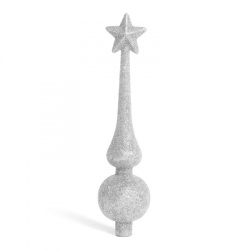Karácsonyfa csúcsdísz - 18,5 cm - ezüst  58062B