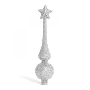 Karácsonyfa csúcsdísz - 18,5 cm - ezüst 58062B