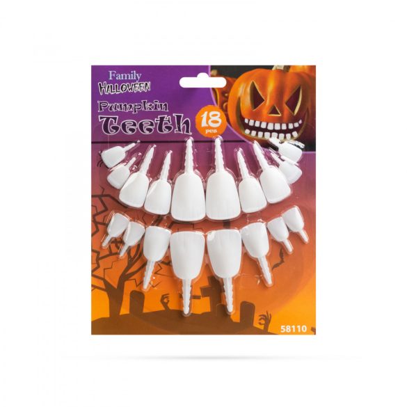 Halloween-i töklámpás fogak - 18 fog / csomag 58110