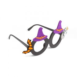 Halloween-i party szemüveg - boszorkány kalap 58117A