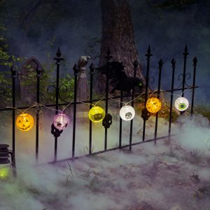 Halloween-i lampion fényfüzér - 7,5 x 150 cm - 2 x AA elemes 58155