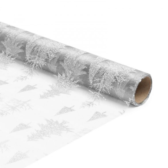 Karácsonyi asztalterítő futó - fehér / fehér - 180 x 28 cm  58200C