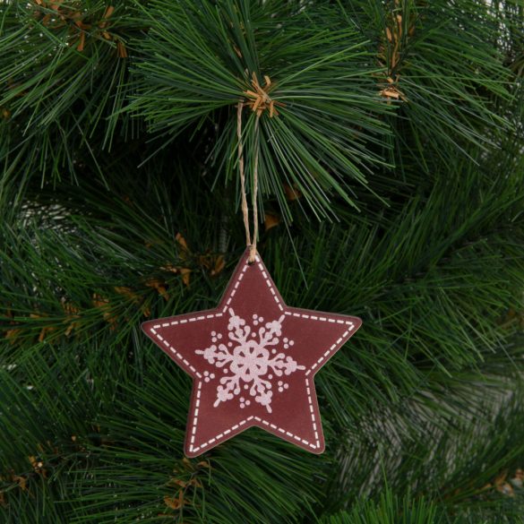 Karácsonyfadísz - csillag - akasztható - 9,6 x 9,3 cm  58247E