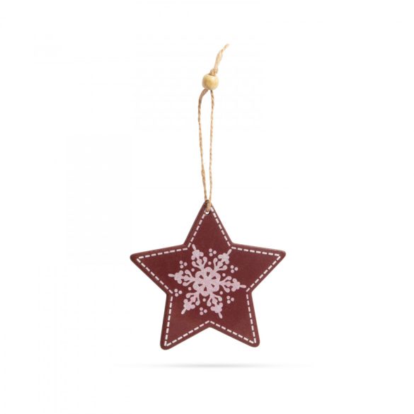 Karácsonyfadísz - csillag - akasztható - 9,6 x 9,3 cm  58247E