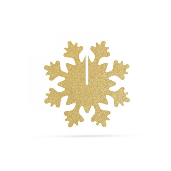 Karácsonyi dekor - jégkristály - arany - 7 x 7 cm - 5 db / csomag  58252B