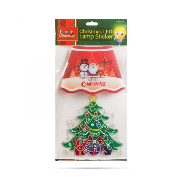 Karácsonyi LED-es lámpa matrica - 17 x 28 cm  58257A