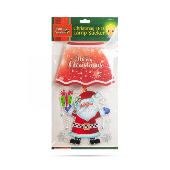 Karácsonyi LED-es lámpa matrica - 17 x 28 cm  58257C