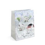 Karácsonyi ajándéktasak - papír - 178 x 102 x 228 mm - 4 féle / csomag - 12 db / csomag