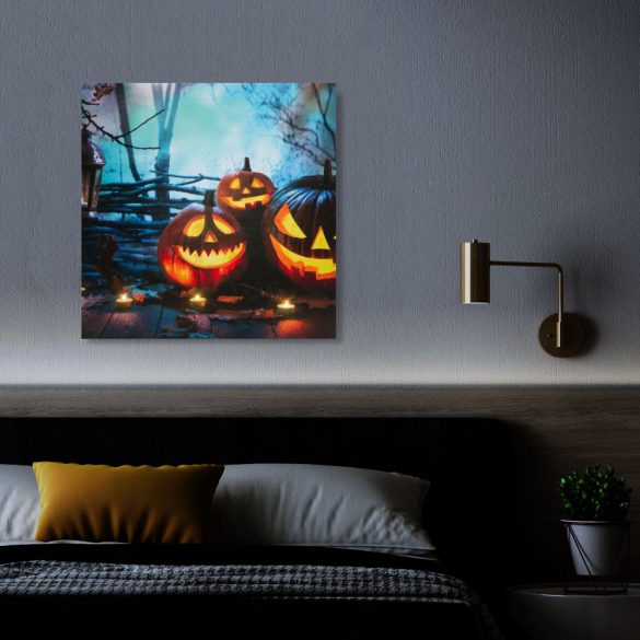 Halloween-i LED-es hangulatkép - fali akasztóval, 2 x AA, 30 x 30 cm  58401