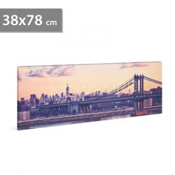   LED-es fali hangulatkép - "New York" -  2 x AA, 38 x 78 cm 58484