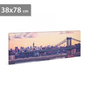LED-es fali hangulatkép - "New York" -  2 x AA, 38 x 78 cm 58484