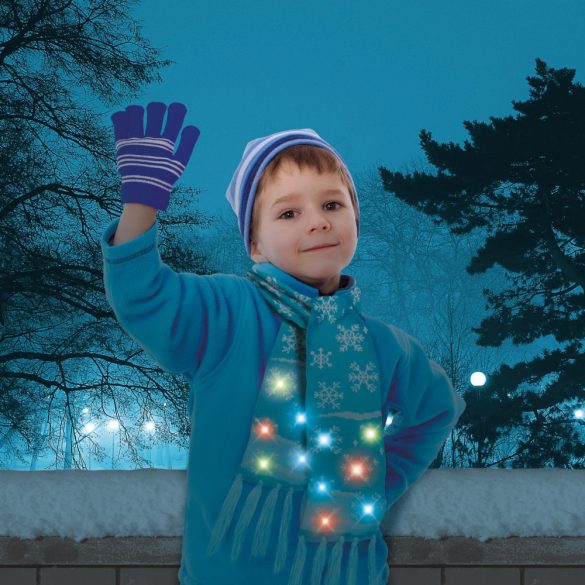 Karácsonyi sál - 100 cm - LED-es, elemes, kék 58667B
