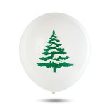 Lufi szett - piros, fehér, zöld, karácsonyi motívumokkal - 10 db / csomag