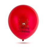 Lufi szett - piros, fehér, zöld, karácsonyi motívumokkal - 10 db / csomag