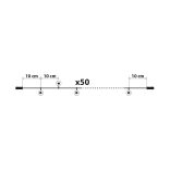 Fényfüzér - 50 db LED - hidegfehér - hálózati - 5 m - 8 program