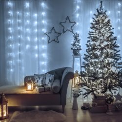   Fényfüggöny - 200 db LED - hidegfehér - hálózati - IP44 - 4,2 m - 8 program