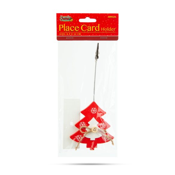 Ültetőkártya tartó - csipeszes - fenyőfa - 8,5 x 12 cm 