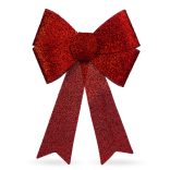 LED-es masni dekoráció - fényes - piros - 11 színes LED - 40 x 30 cm