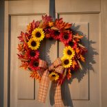 Őszi dekoráció - napraforgó - 3 féle - 4 db / csomag