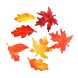 Őszi dekoráció - hulló falevelek - felakasztható - 2,1 m - 4 db / csomag