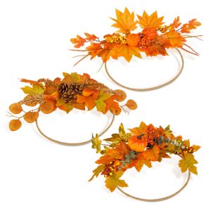 Őszi dekoráció - koszorú / kopogtató - 24 cm - 3 féle