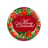 Karácsonyi kínálótál - műanyag - "Merry Christmas" - 37,5 cm