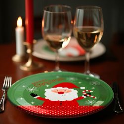   Karácsonyi papír tányér szett - Mikulás - 16,5 / 23 cm - 12+12 db / csomag