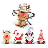 Karácsonyi dekoráció - asztali szemüvegtartó - 14 x 10 cm - 4 féle