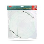 Karácsonyi lampion - hóember - papír - 30 cm