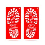 Karácsonyi dekoráció - lábnyom sablon szett - műanyag - 30,5 x 14 cm - 4 db / csomag