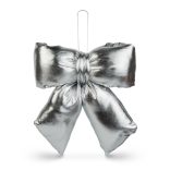 Masni dekoráció - csillogó ezüst - 21 x 19 cm