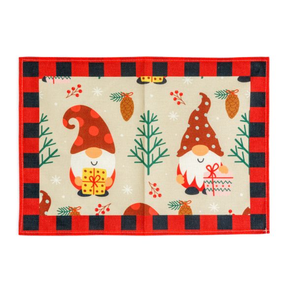 Karácsonyi tányéralátét - manó - 46 x 32 cm