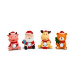 Szolár karácsonyi dekoráció - hidegfehér - 4 féle - 6 x 5 x 10 cm