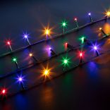 Fényfüzér - 10 m - színes - 200 LED - 220-240V - 6W - zöld kábel